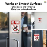 TOTOMO No Pets Allowed Double-Sided Window Stickers, 10" x 7" Business Signs, 3-Pack