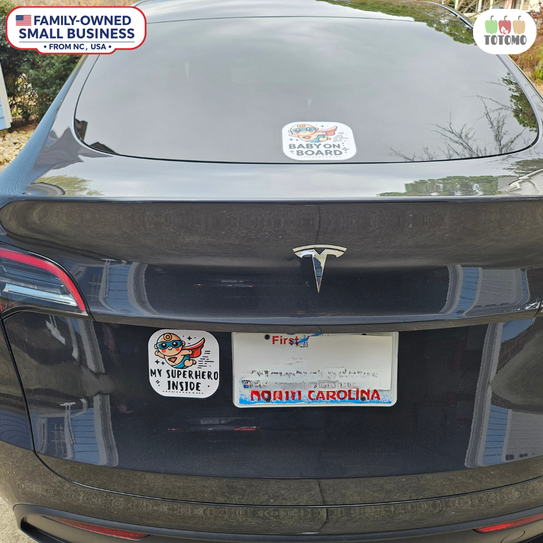 Baby on Board Sticker Set, Superhero Baby, 2-Pack