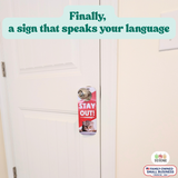 Do Not Disturb Door Knob Hanger Sign, Busy, Me Time, Please Knock, Stay Out, Cute Dog & Cat Pet