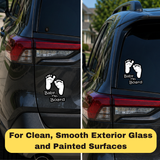 Footprint Baby on Board Sticker - Funny Cute Safety Caution Decal Sign for Cars Windows and Bumpers