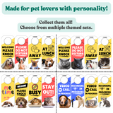 Do Not Disturb Door Knob Hanger Sign, Busy, Me Time, Please Knock, Stay Out, Cute Dog & Cat Pet