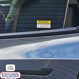 8pc Notice Please Do Not Slam Door Sticker 5" x 1.5" Two-Sided Glass Door Label
