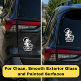 Peeing Boy Baby on Board Sticker - Funny Cute Safety Caution Decal Sign for Cars Windows and Bumpers