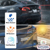 TOTOMO Reflective Security Vehicle Magnets, Reusable Car Signs, Black, 4-Pack