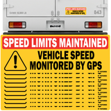 Vehicle Speed is monitored by GPS Speed limits are maintained Sign - Red
