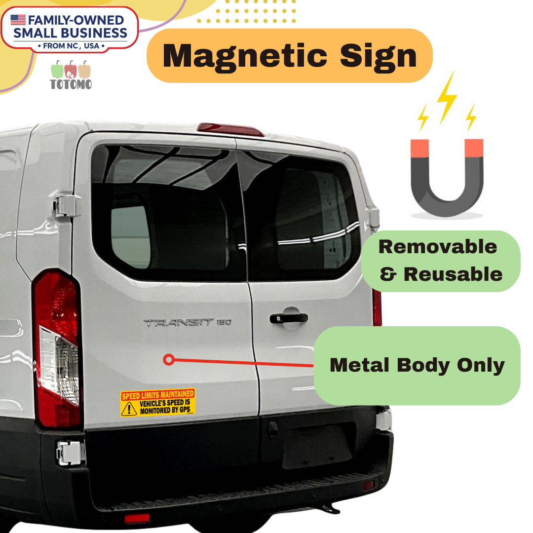 GPS Speed Monitored Reflective Vehicle Signs, Red