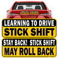 Learning Stick Shift Car Magnets, Stay Back, 2-Pack