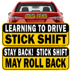 Learning Stick Shift Car Magnets, Stay Back, 2-Pack