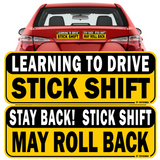 Learning to Drive Stick Shift Stay Back May Roll Back Car Magnet for New Manual Transmission Learners