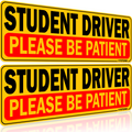 Reflective Student Driver Magnets, 10 x 3.5 Inches, 2-Pack