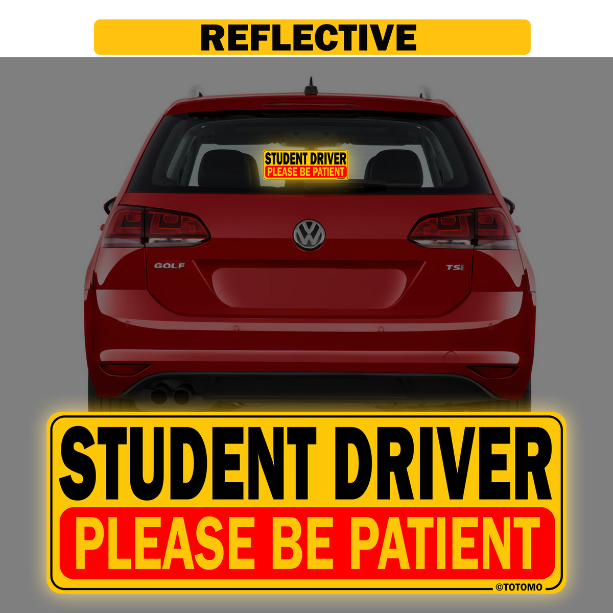 Student Driver Stickers and Window Clings, 4-Pack
