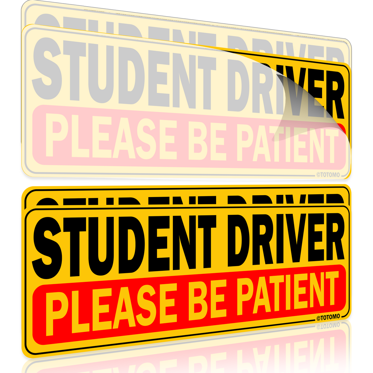 Student Driver Stickers and Window Clings, 4-Pack