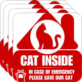 TOTOMO Dog Cat Pets Inside Emergency Alert Stickers, Personalized Pet Photo Window Decals, 4-Pack