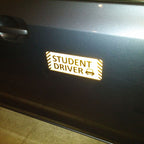 Reflective Student Driver Car Magnets, 10 x 4 Inches, 3-Pack