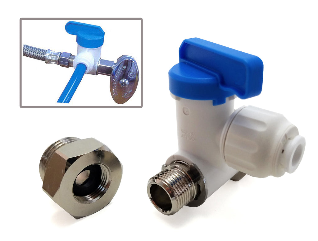 Angle Stop Adapter Valve, 3/8-Inch OD Push-Fit