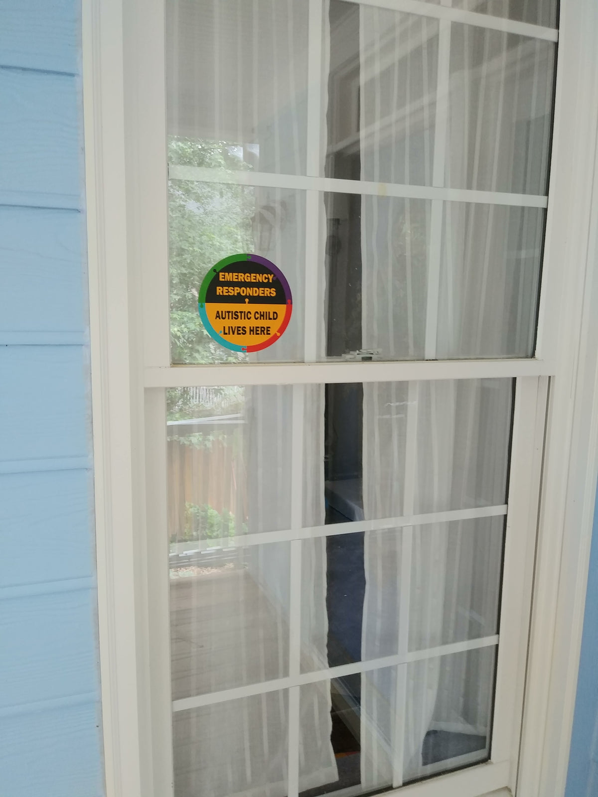 Autistic Child Lives Here Window Stickers, 2-Pack