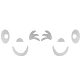 Smile Face Design 3D Decoration Sticker Car Decal Sticker - Silver/White