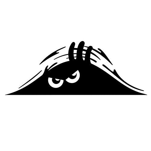 Scary Eyes Peeking Monster Car Decal