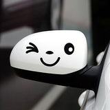 Smile Face Design 3D Decoration Sticker Car Decal Sticker - Black