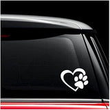 Love DOG PAW Pattern Car Styling Window Decal Sticker