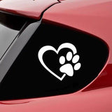 Love DOG PAW Pattern Car Styling Window Decal Sticker