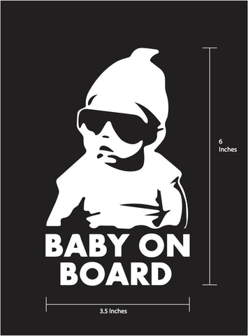 TOTOMO Baby on Board Sticker for Cars Funny Cute Safety Caution Decal Sign  for Car Window and Bumper No Need for Magnet or Suction Cup - Carlos from