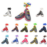 TOTOMO Unisize(20pc) No-Tie Shoe Laces Elastic Silicone Shoelaces for Kids & Adults