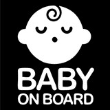 Sleeping Baby Boy - Baby on Board Sticker Decal Safety Caution Sign for Car Windows
