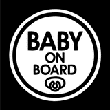 Baby Pacifier - Baby on Board Sticker Decal Safety Caution Sign for Car Windows