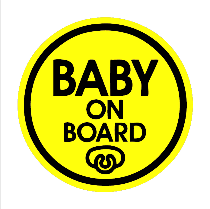 Baby Pacifier - Baby on Board Magnet Decal Safety Caution Sign for Car Windows