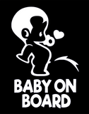 Peeing Boy Baby on Board Sticker - Funny Cute Safety Caution Decal Sign for Cars Windows and Bumpers