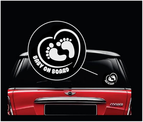 Baby on Board Decal Cute Baby in Car Stickers Peel and Stick