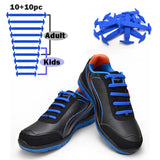 TOTOMO Unisize(20pc) No-Tie Shoe Laces Elastic Silicone Shoelaces for Kids & Adults