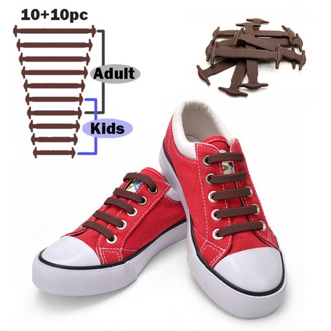 Shackcom No Tie Shoe Laces For Kids and Adults – 4 Packs, Elastic