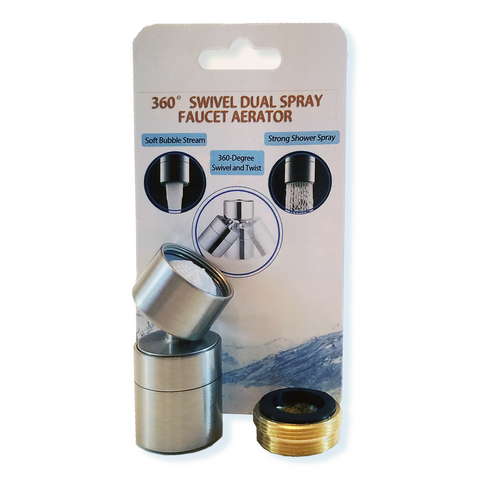 Swivel Faucet Aerator, Brushed Nickel, 40° Angle