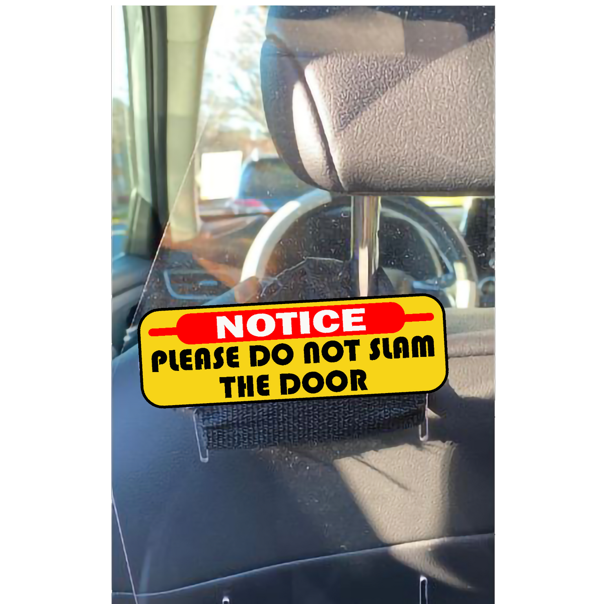 Notice Please Do Not Slam Door Stickers, Double-Sided, 8-Pack