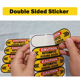8pc Caution Automatic Sliding Door Warning Sticker 5" x 1.5"