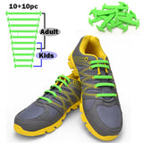 TOTOMO Unisize(20pc) No-Tie Shoe Laces Elastic Silicone Shoelaces for Kids & Adults