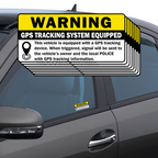GPS Tracking Warning Stickers, 8-Pack