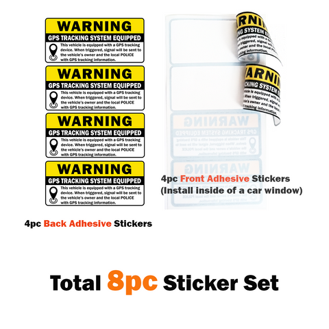 Front adhesive stickers