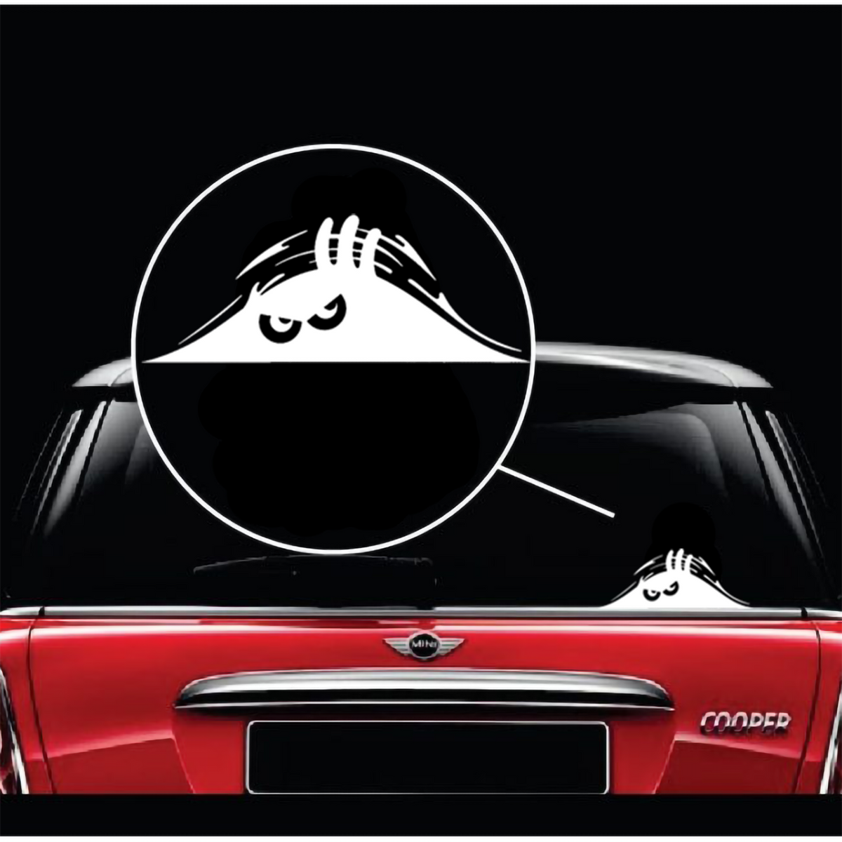 Scary Eyes Peeking Monster Car Decal