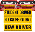 Reflective Student and New Driver Car Magnets, 3-Pack