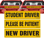 Reflective Student and New Driver Car Magnets, 3-Pack