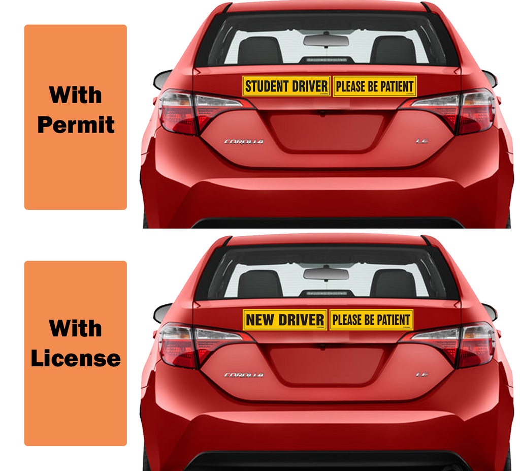 Reflective Student and New Driver Car Magnets, 3-Pack