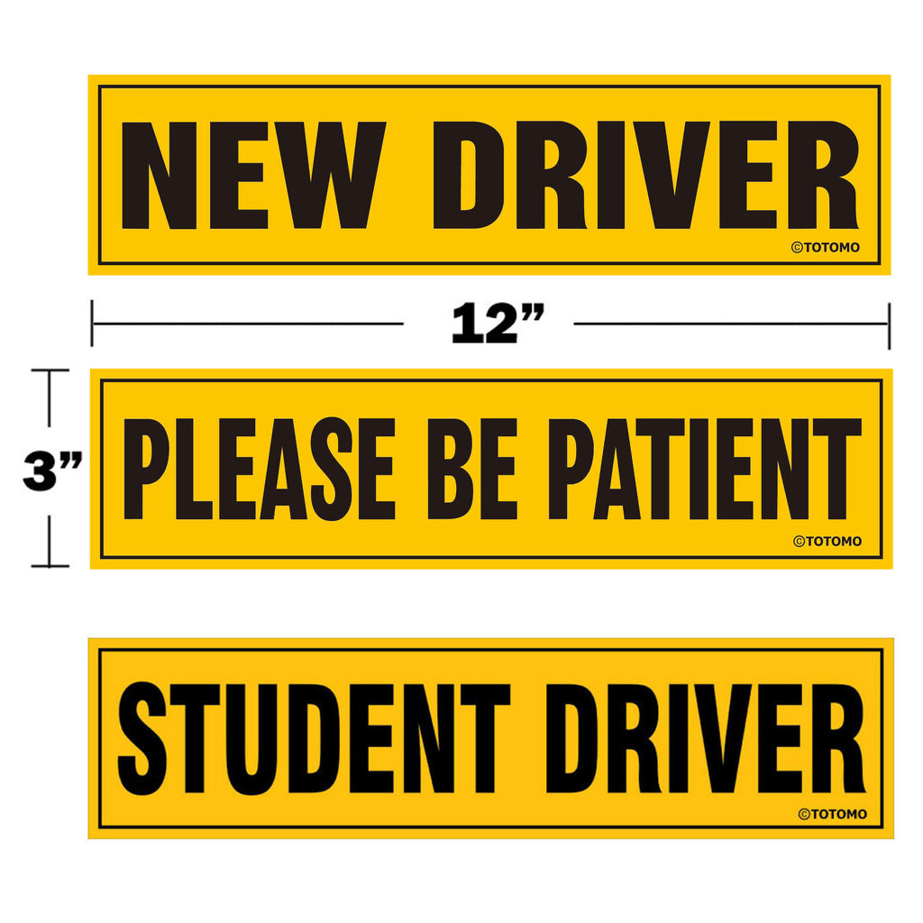 Reflective Student and New Driver Car Magnets, 3-Pack