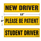 Reflective Student and New Driver Car Magnets, 3-Pack