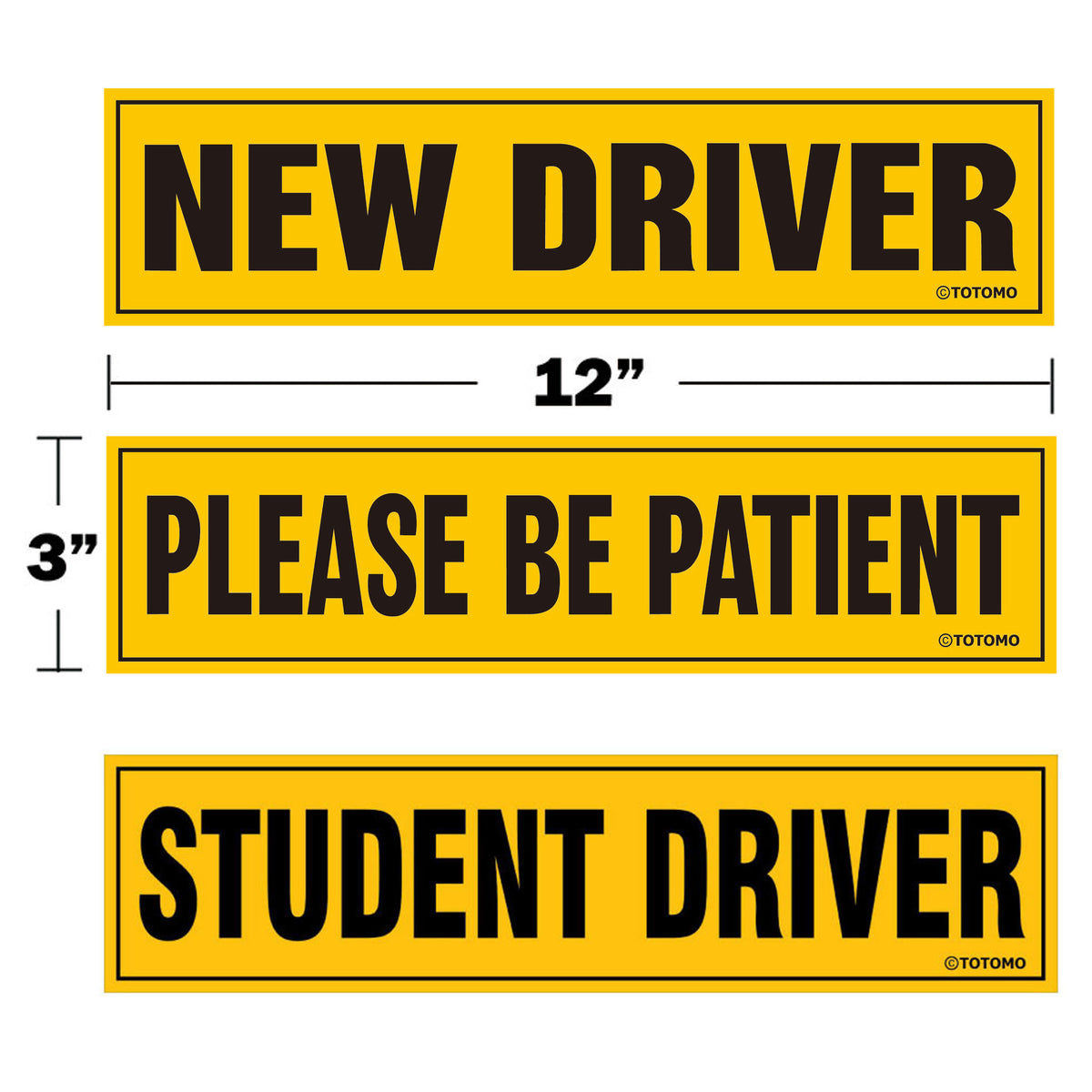 Reflective Student and New Driver Car Magnets, 3-Pack
