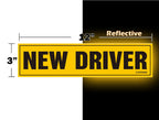 Reflective New Driver and Please Be Patient Car Stickers, 2-Pack