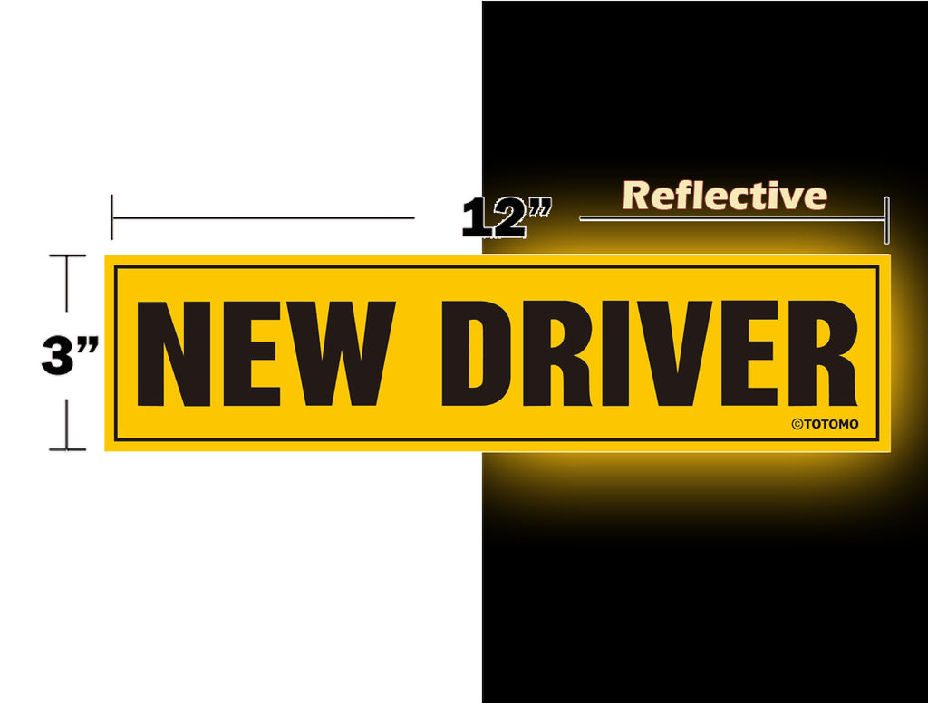 Reflective Student and New Driver Car Magnets, 3-Pack