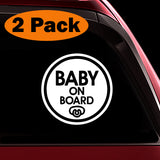 Baby Pacifier - Baby on Board Sticker Decal Safety Caution Sign for Car Windows